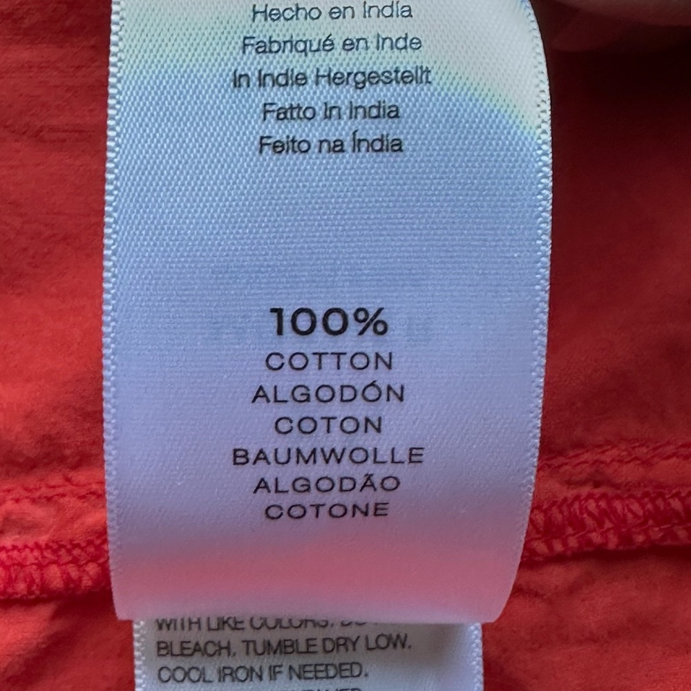 MOTHER. Women's orangey red Embroidered shirt.
Runs generous. Texture ! - Picture 10 of 14